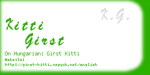 kitti girst business card